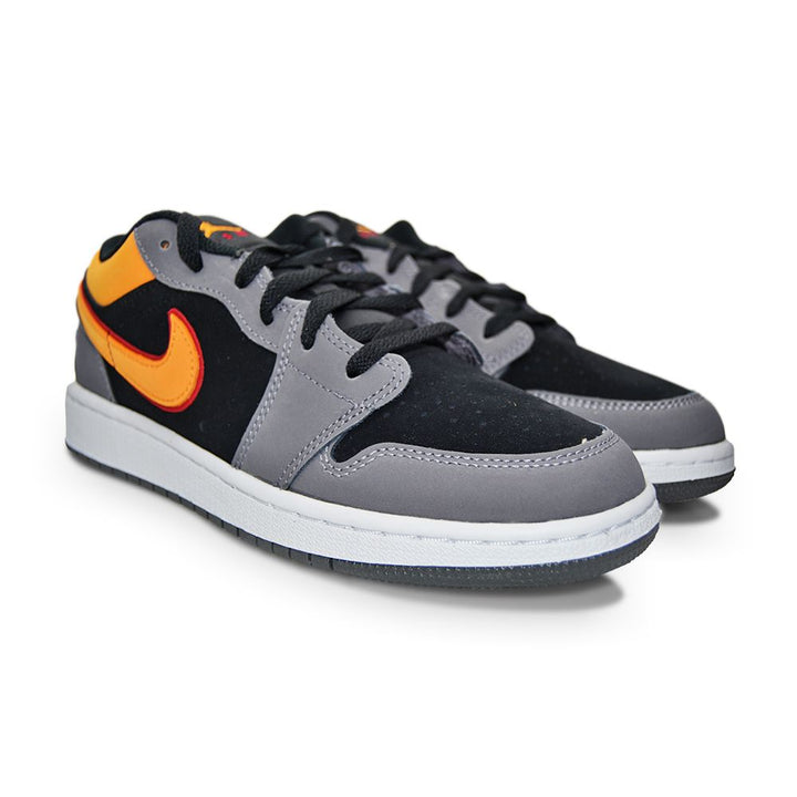 Juniors Nike Air Jordan 1 Low SE (GS) FN7671 008 Black Vivid Orange LT Graphite