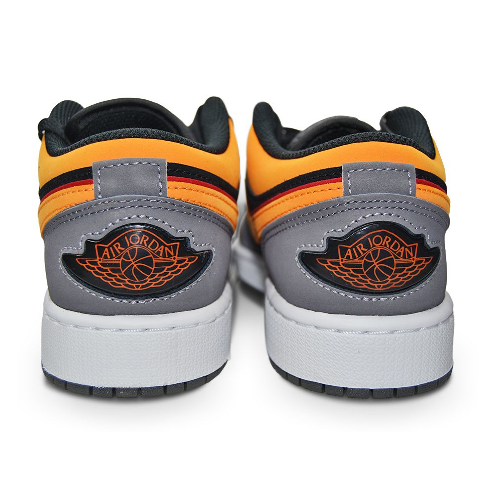 Juniors Nike Air Jordan 1 Low SE (GS) FN7671 008 Black Vivid Orange LT Graphite