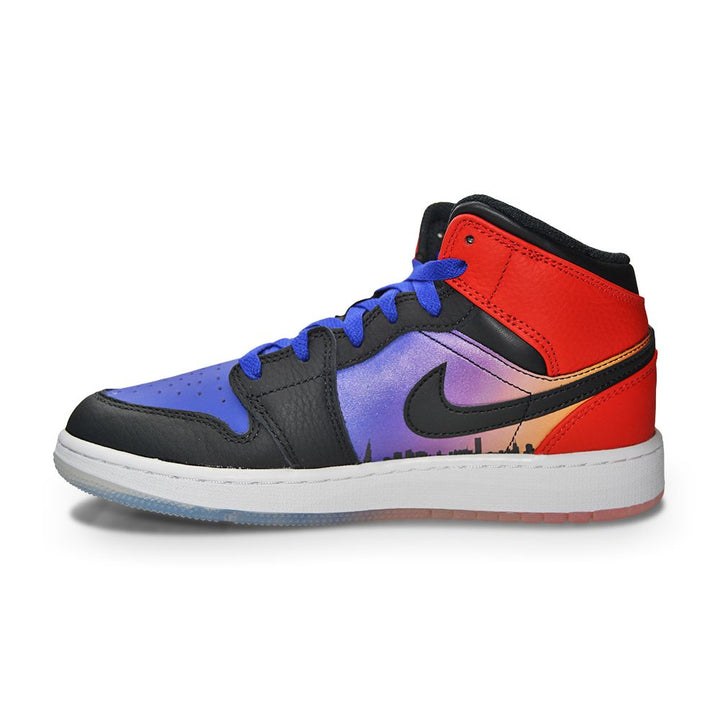 Juniors Nike Air Jordan 1 Mid "Skyline" (GS) - DX4379 400 - Concord Black