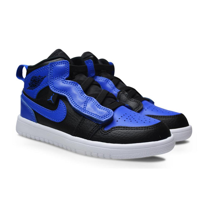 Kids Nike Jordan 1 Mid ALT (PS) - AR6351 077 - Black Hyper Royal White