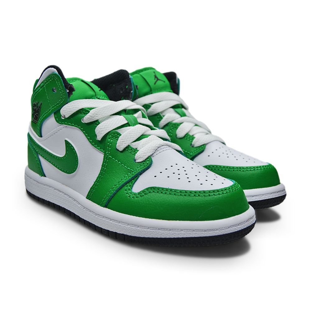 Kids Nike Jordan 1 Mid (PS) "Lucky Green"