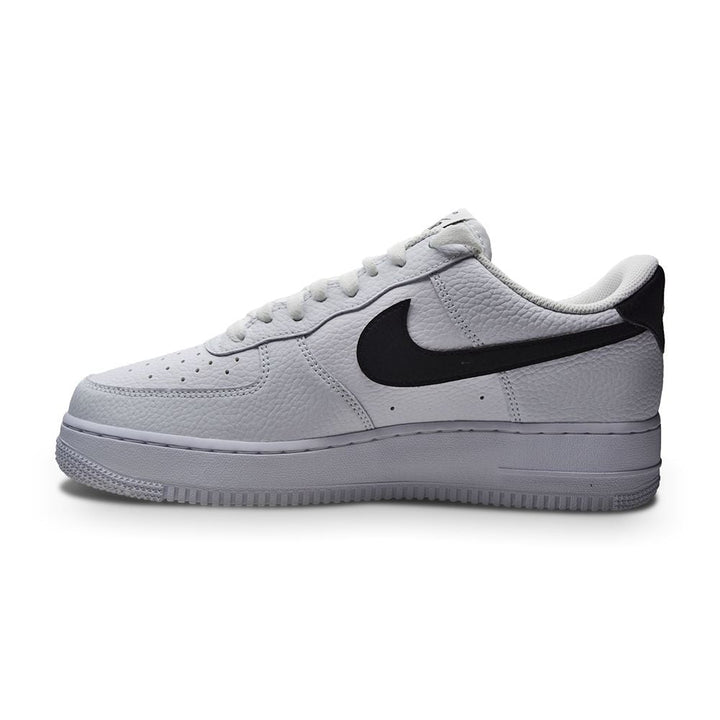 Mens Nike Air Force 1 '07 AF1 - White Black 'Pebbled'