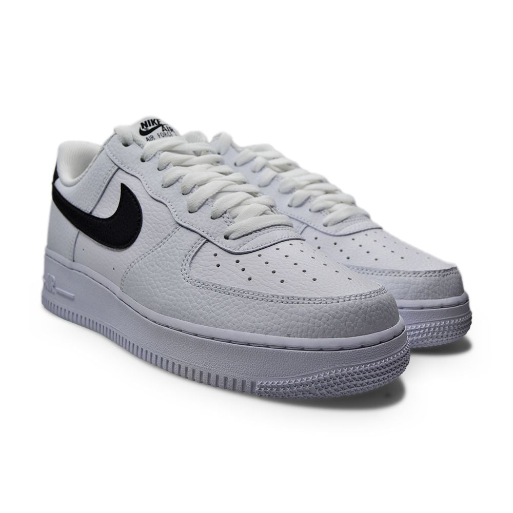 Mens Nike Air Force 1 '07 AF1 - White Black 'Pebbled'