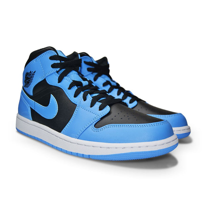 Mens Nike Air Jordan 1 Mid  "University Blue Black White"