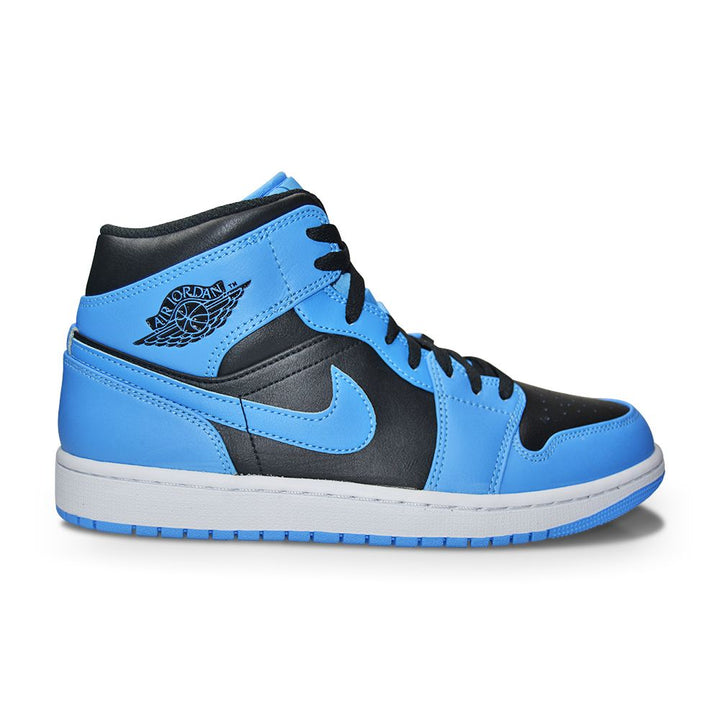 Mens Nike Air Jordan 1 Mid  "University Blue Black White"