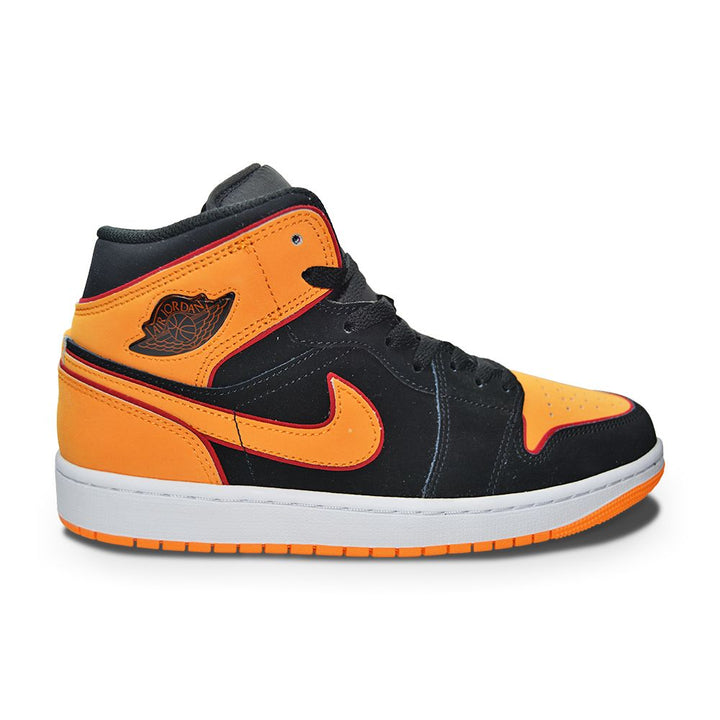 Mens Nike Air Jordan 1 Mid SE "Black Vivid Orange"