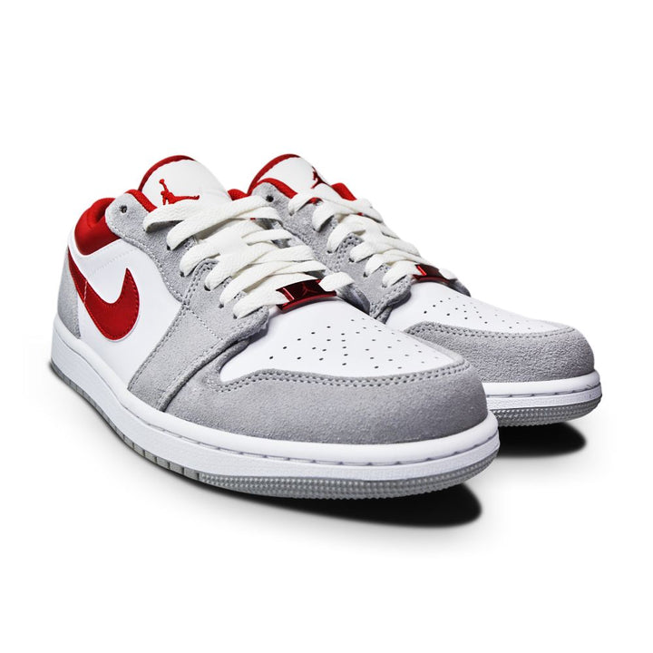 Mens Nike Air Jordan 1 Low SE  - DC6991 016  "Light Smoke Grey Gym Red White"