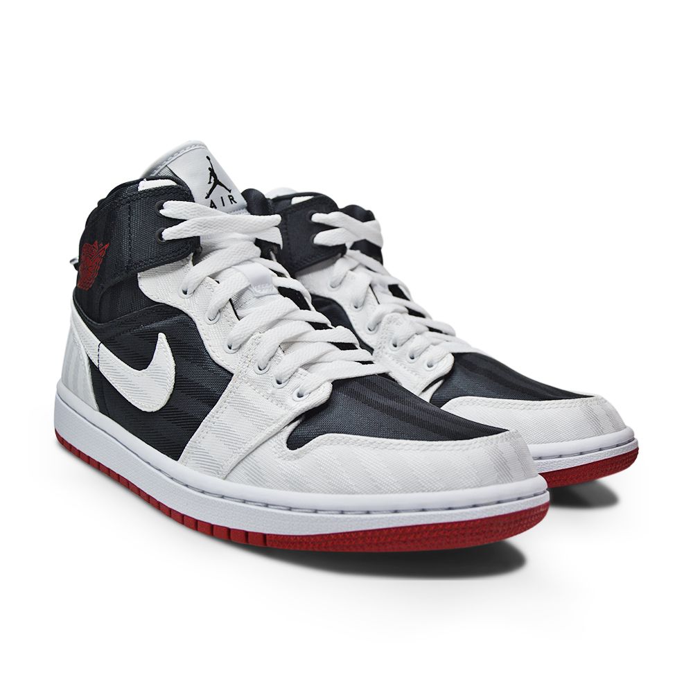 Nike Air Jordan 1 Mid SE Utility UK 9 DD9338 016 - Black White Gym Red