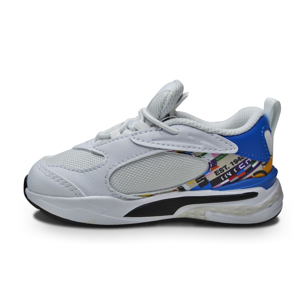 Infants Puma RS Fast International Game - 380161 01- White Empire Yellow Trainer