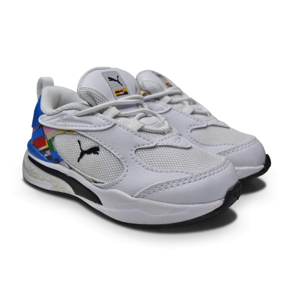 Infants Puma RS Fast International Game - 380161 01- White Empire Yellow Trainer