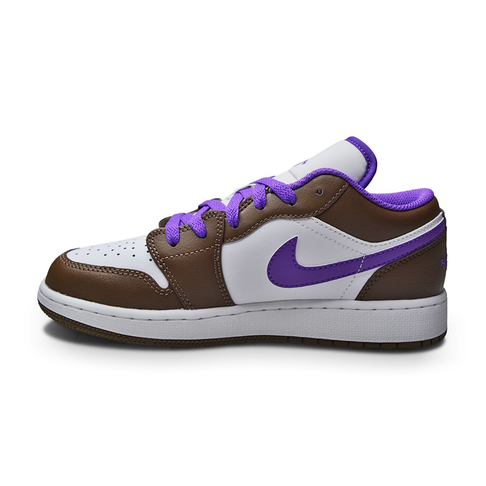 Juniors Nike Air Jordan 1 Low (GS) - 553560 215 - Palomino Wild Berry White