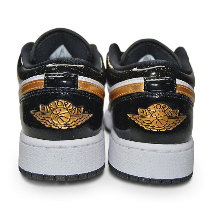 Juniors Nike Air Jordan 1 Low SE (GS) - DR6970 071 - Black Metallic Gold White