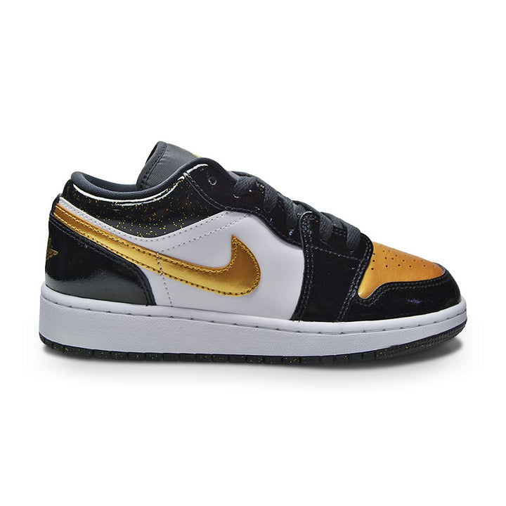 Juniors Nike Air Jordan 1 Low SE (GS) - DR6970 071 - Black Metallic Gold White