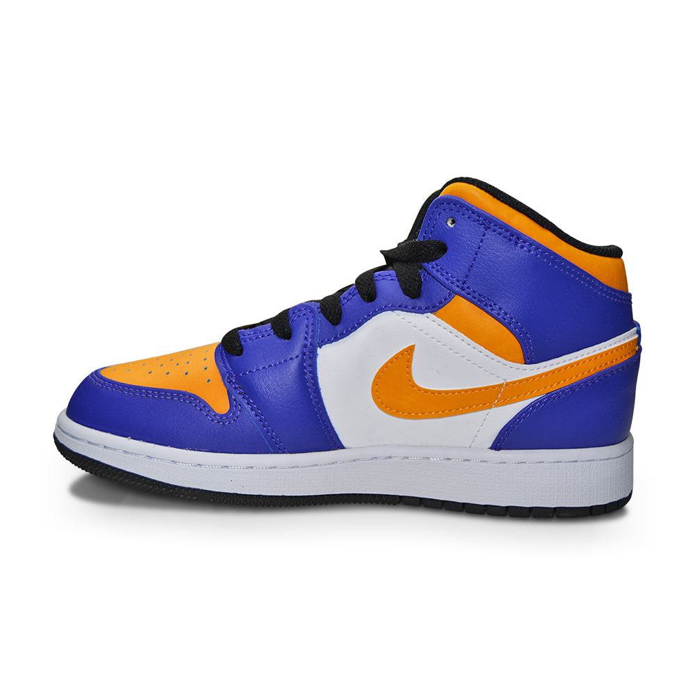 Juniors Nike Air Jordan 1 Mid (GS) - DQ8423 517 - Dark Concord Taxi White Black