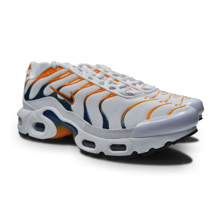 Juniors Nike Air Max Plus (GS) - DV7083 100 - White Marina Kumquat Black-Juniors-Nike-Nike Air Max Plus-sneakers Foot World