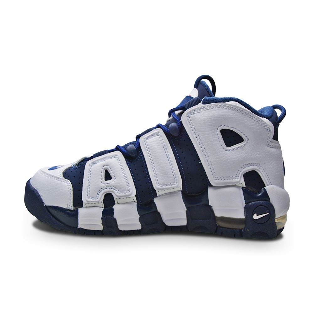 Juniors Nike Air More Uptempo GS - 415082 104 - White Midnight Navy-Juniors-Nike-Nike Air More Uptempo GS-sneakers Foot World