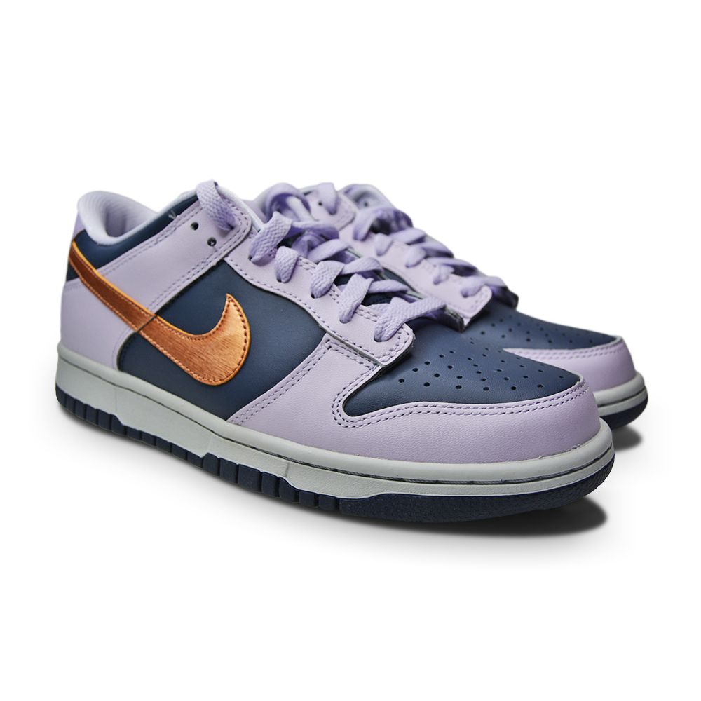 Juniors Nike Dunk Low SE (GS) - DX1663 400 - Thunder Blue Metallic Copper