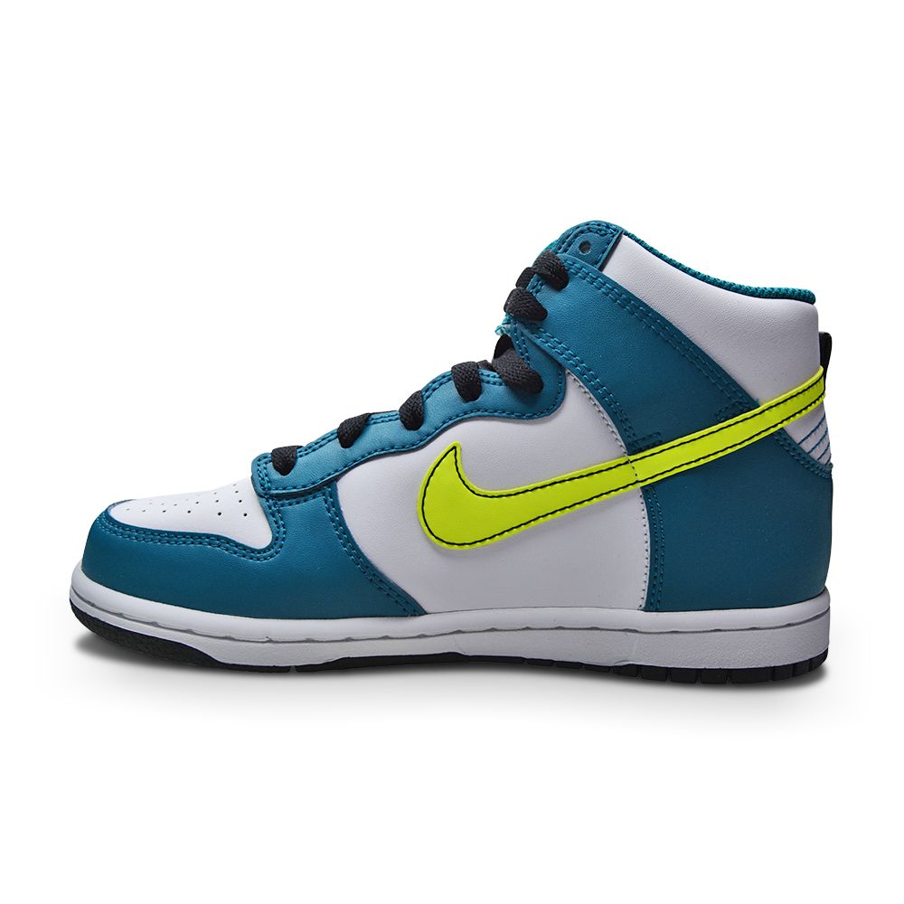 Kids Nike Dunk High (PS) - DD2314 109 - White Volt Bright Spruce Black