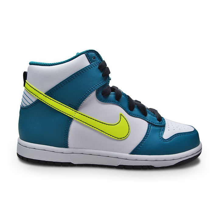 Kids Nike Dunk High (PS) - DD2314 109 - White Volt Bright Spruce Black