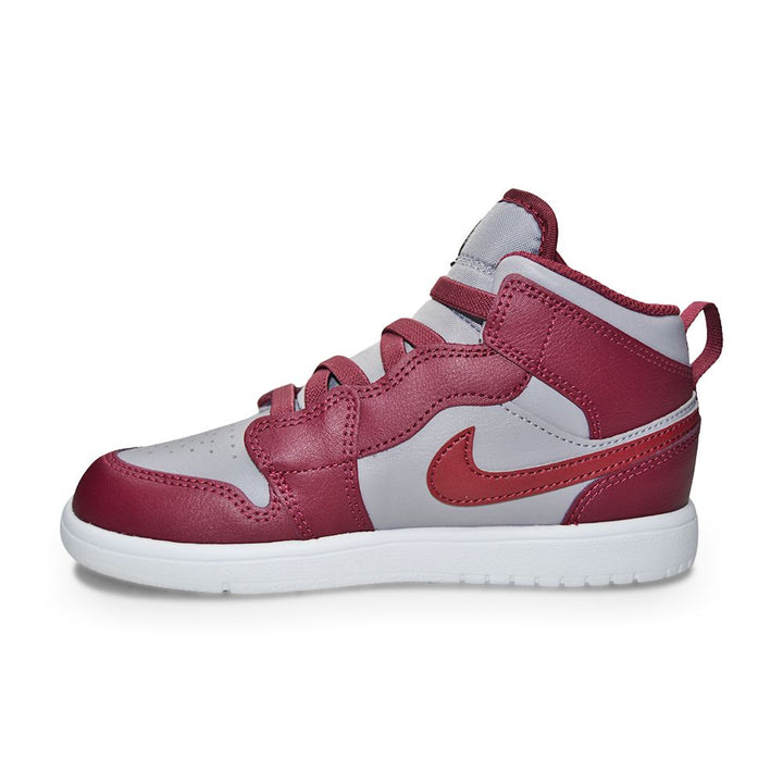 Kids Nike Jordan 1 Mid Alt (PS) - DQ8427 615 - Cherrywood Red White