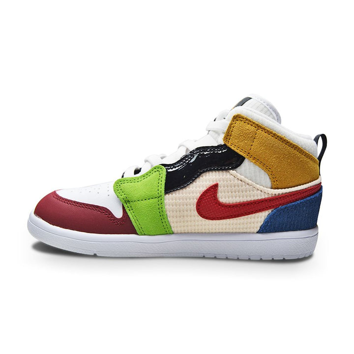 Kids Nike Jordan 1 Mid Alt SE (PS) - DR6962 100 - White Gym Red Black