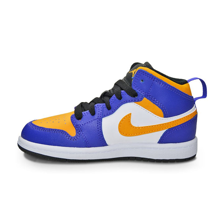 Kids Nike Jordan 1 Mid (PS) - DQ8424 517 - Dark Concord Taxi White Black