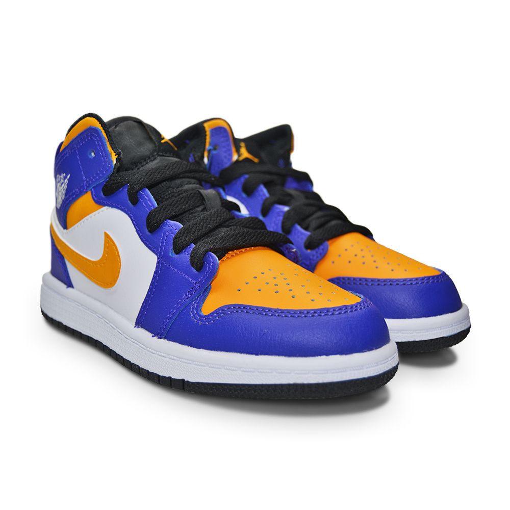 Kids Nike Jordan 1 Mid (PS) - DQ8424 517 - Dark Concord Taxi White Black