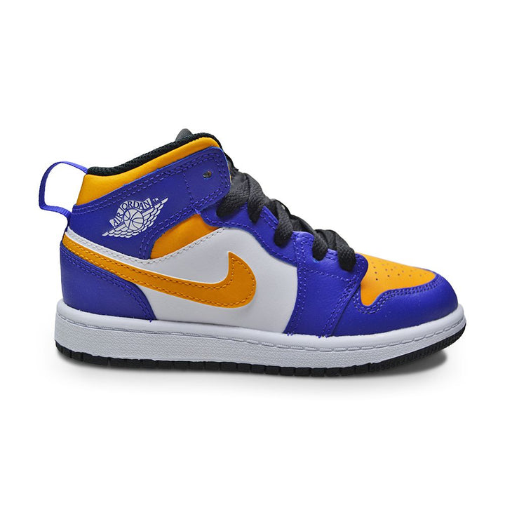 Kids Nike Jordan 1 Mid (PS) - DQ8424 517 - Dark Concord Taxi White Black