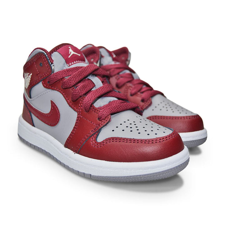 Kids Nike Jordan 1 Mid (PS) - DQ8424 615 - Cherrywood Red White