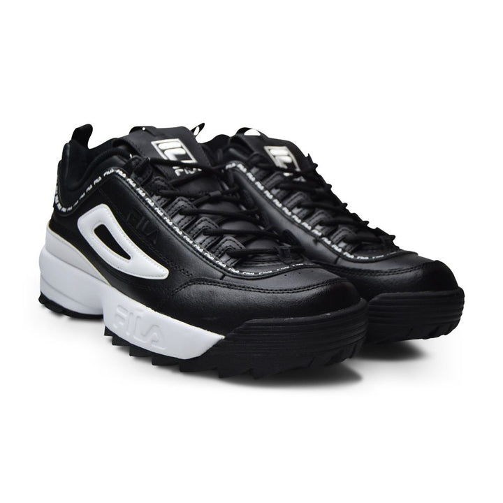 Mens Fila Disruptor II Premium Repeat - 1FM00439-021 - Black White