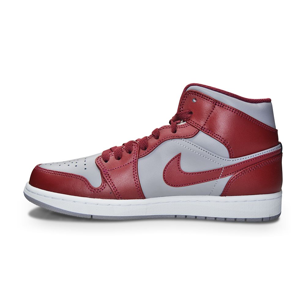 Mens Nike Air Jordan 1 Mid "Team Red" - DQ8426 615 - Cherrywood Red White