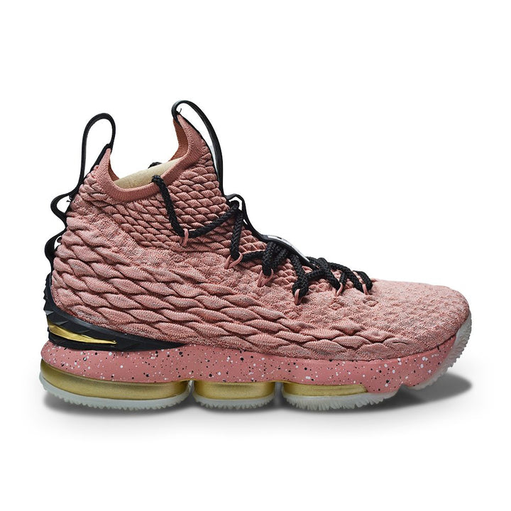 Mens Nike Lebron XV Limited - 897650 600 - Rust Pink Metallic Gold Black