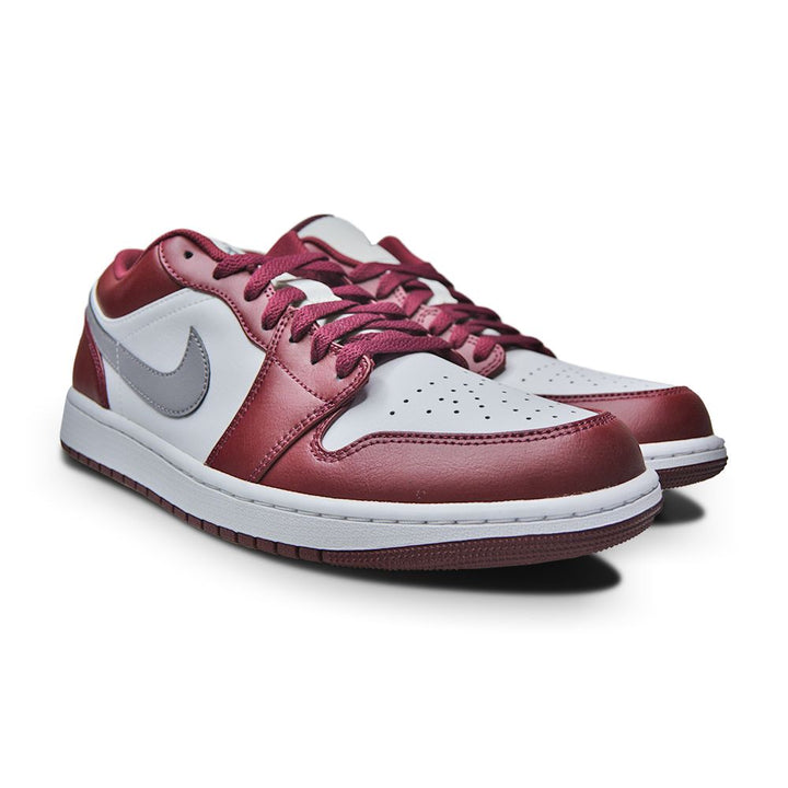 Mens Nike Air Jordan 1 Low "Bordeaux" - 553558 615 - White Dark Red Grey