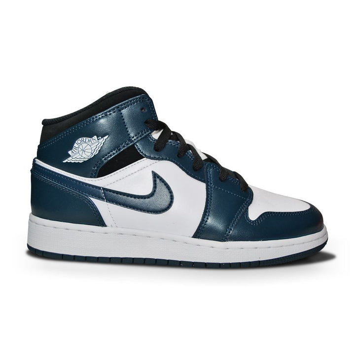 Juniors Nike Air Jordan 1 Mid - 554725 411- Armory Navy White Black