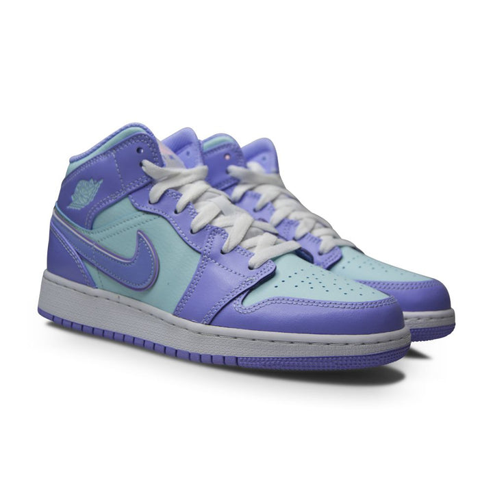 Juniors Nike Air Jordan 1 Mid (GS) - 554725 500 - Purple Pulse Arctic Punch