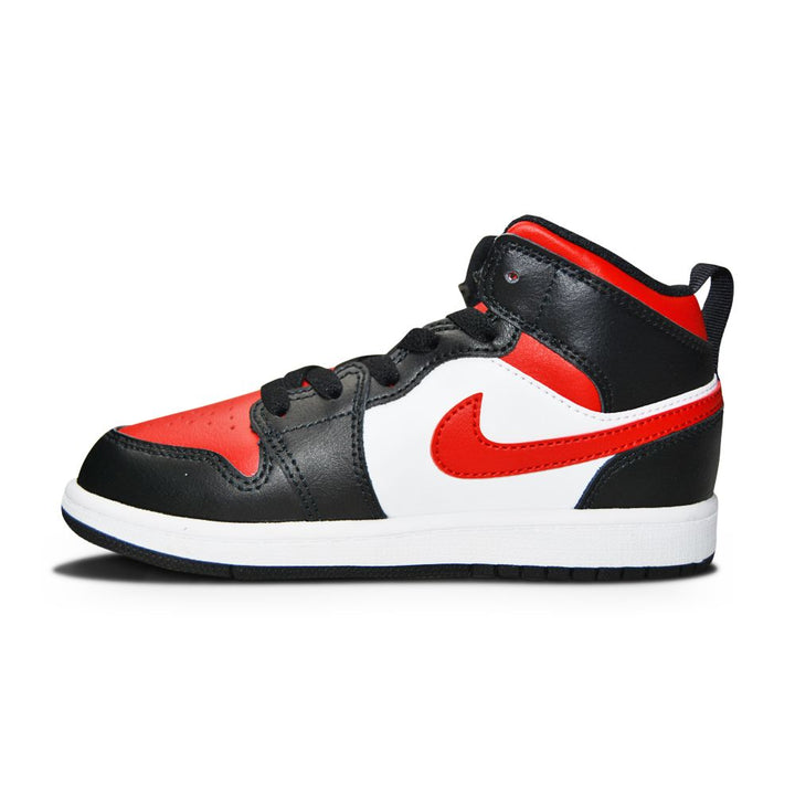 Kids Nike Air Jordan 1 Mid (PS) - 640734 079 - Black Fire Red White