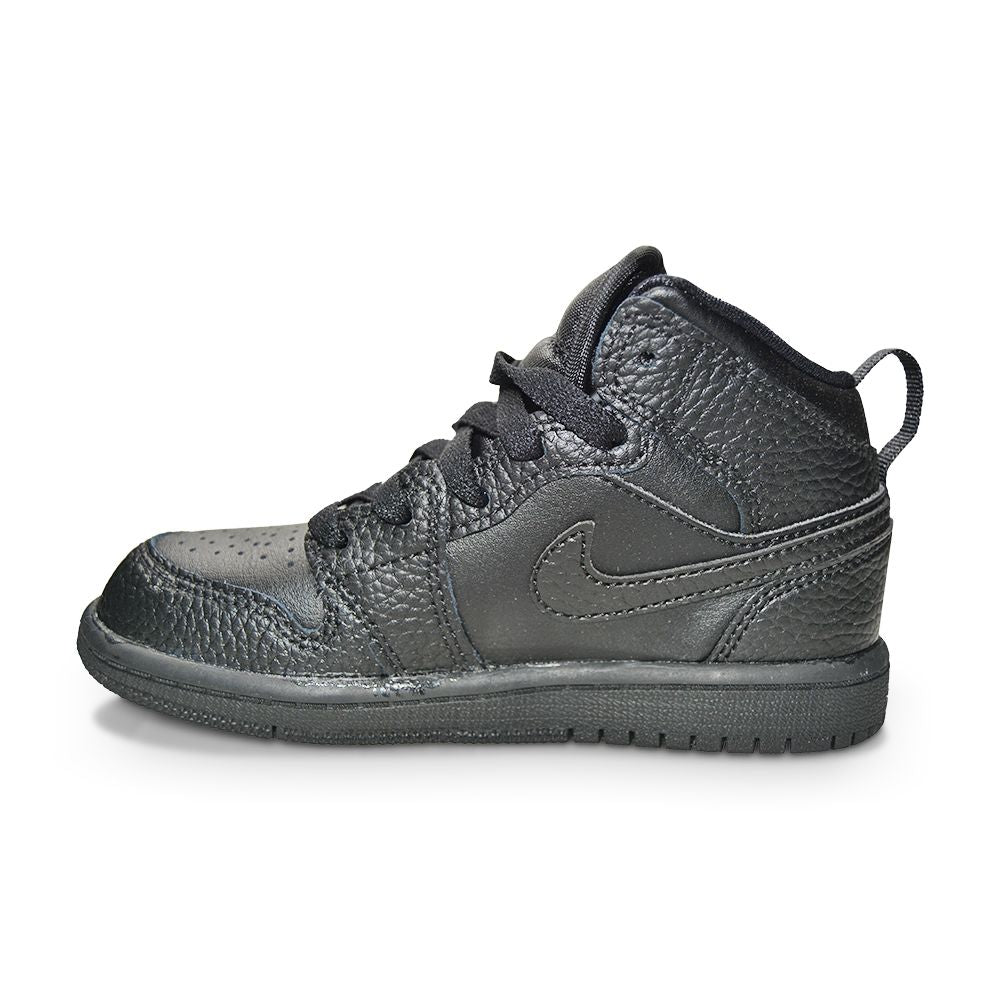 Kids Nike Air Jordan 1 Mid (PS) - 640734 091 - Black Black