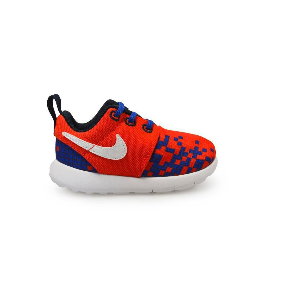 Infants Nike Roshe One Print (TD) - 749358601 - Red Blue Trainers-Nike Brands, Roshe, Toddlers (4-9.5)-Foot World UK