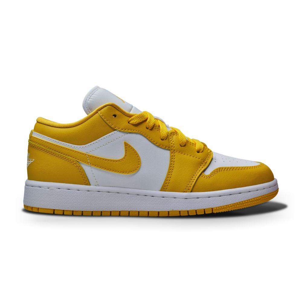 Juniors Nike Air Jordan 1 Low (GS) - 553560 171 - White Pollen-Jordan, Jordan *Rare*, Jordan 1, Jordan Brands, Junior Footwear, Nike Brands, Nike Junior Footwear-Foot World UK