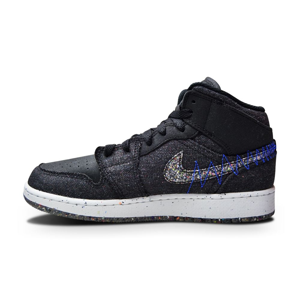 Juniors Nike Air Jordan 1 Mid SE DM4334 001 Black Multicolor Racer Blue-Juniors-Nike-195238356170-sneakers Foot World