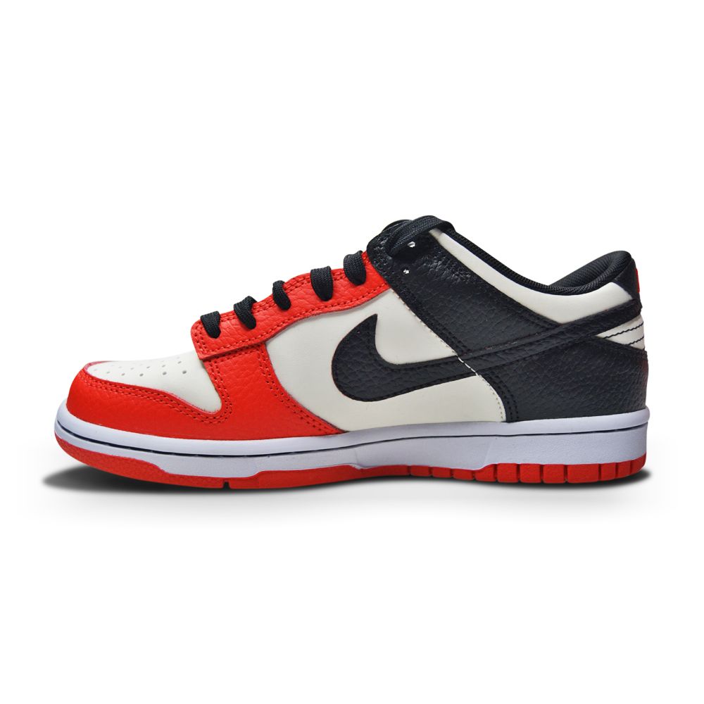 Juniors Nike Dunk Low (GS) - DO6288 100 - Sail Black Chile Red-Juniors-Nike-*Rare*, Brands50, Dunk, Junior Footwear, Kids *Rare*, Nike, Nike Junior Footwear-sneakers Foot World