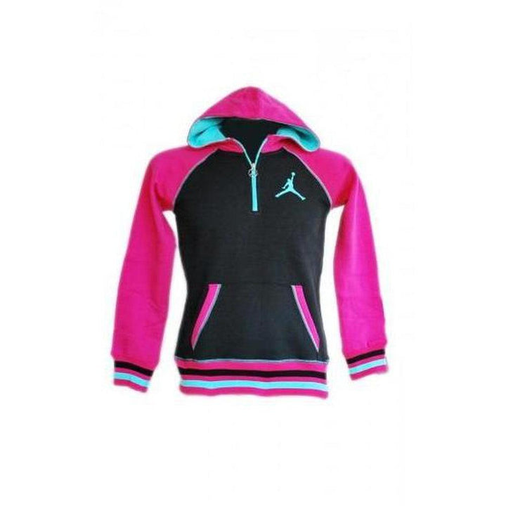 Juniors Nike Jordan Girls FLC 1-2 Zip Hoodie-Brands Kids, Brands50, Clothing Kids, Free Run, Jordan Brands, Kids, Nike, Nike Brands, Tops Clothing-Foot World UK