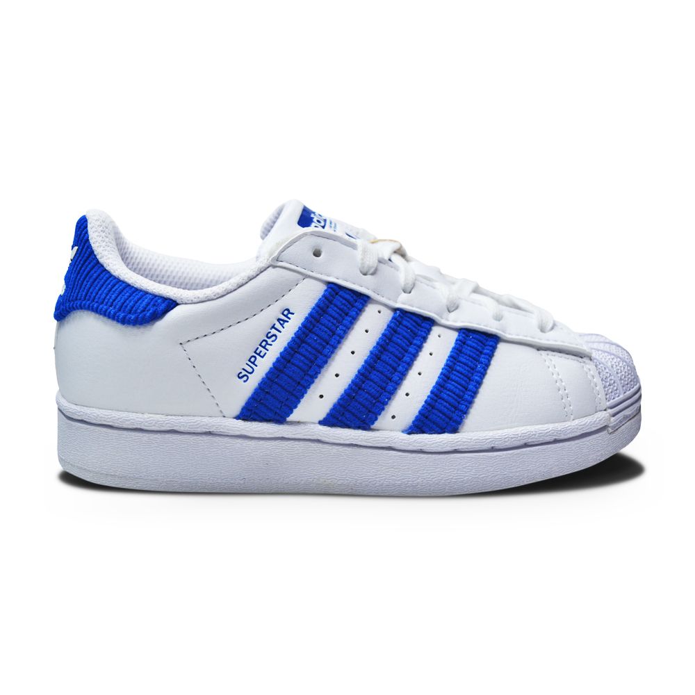 Kids Adidas Superstar C - GV7952 - White Blue White-Kids-Adidas-Adidas Superstar C-sneakers Foot World