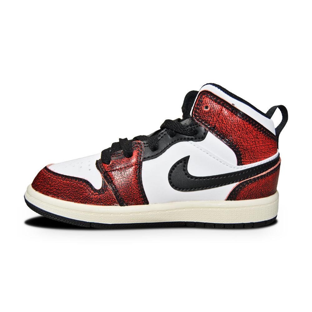 Kids Nike Air Jordan 1 Mid SE (PS) - FB0567 006 - Black Infrared 23 White Sail-kids-Nike-Nike Air Jordan 1 Mid SE-sneakers Foot World