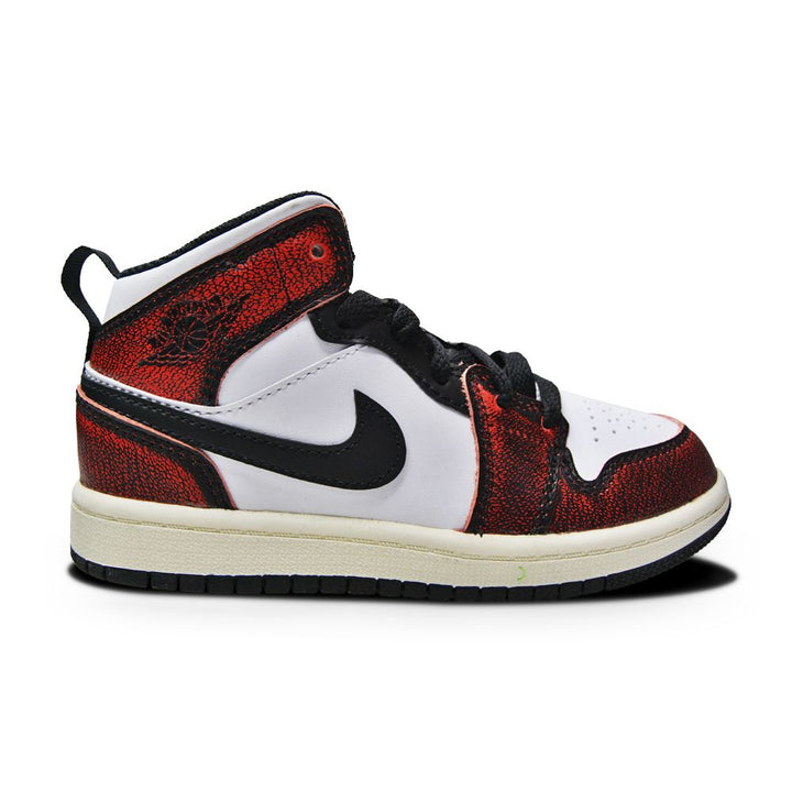 Kids Nike Air Jordan 1 Mid SE (PS) - FB0567 006 - Black Infrared 23 White Sail-kids-Nike-Nike Air Jordan 1 Mid SE-sneakers Foot World