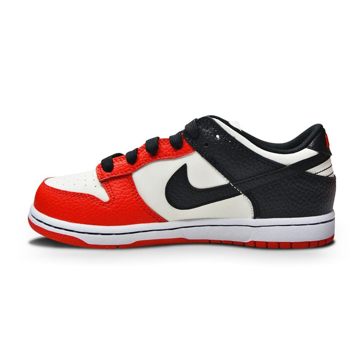 Kids Nike Dunk Low (PS) - DC9564 100- Sail Black Chile Red-kids-Nike-195244241552-Foot World