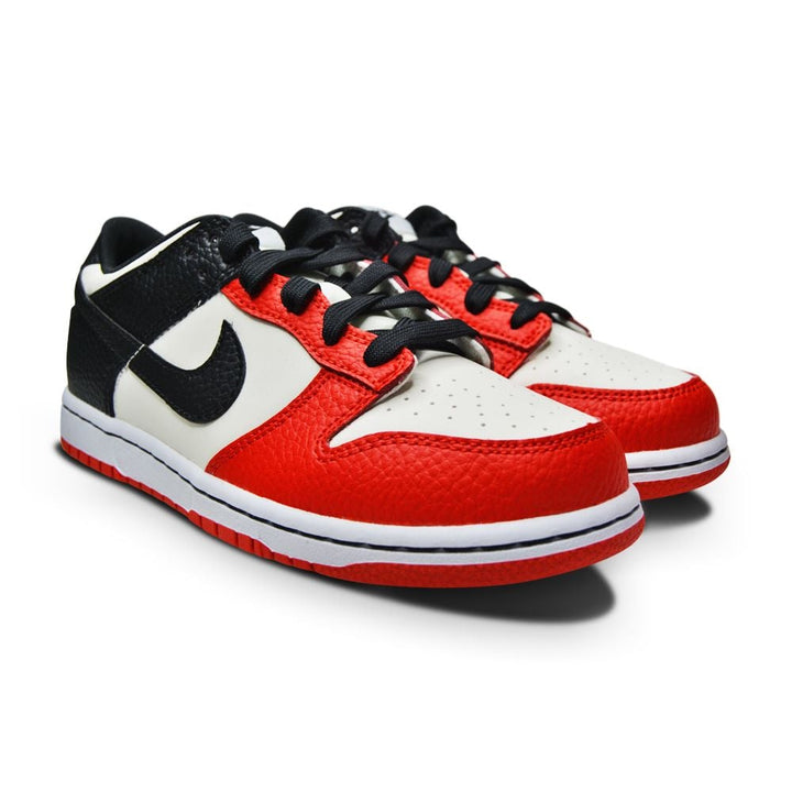 Kids Nike Dunk Low (PS) - DC9564 100- Sail Black Chile Red-kids-Nike-195244241552-Foot World