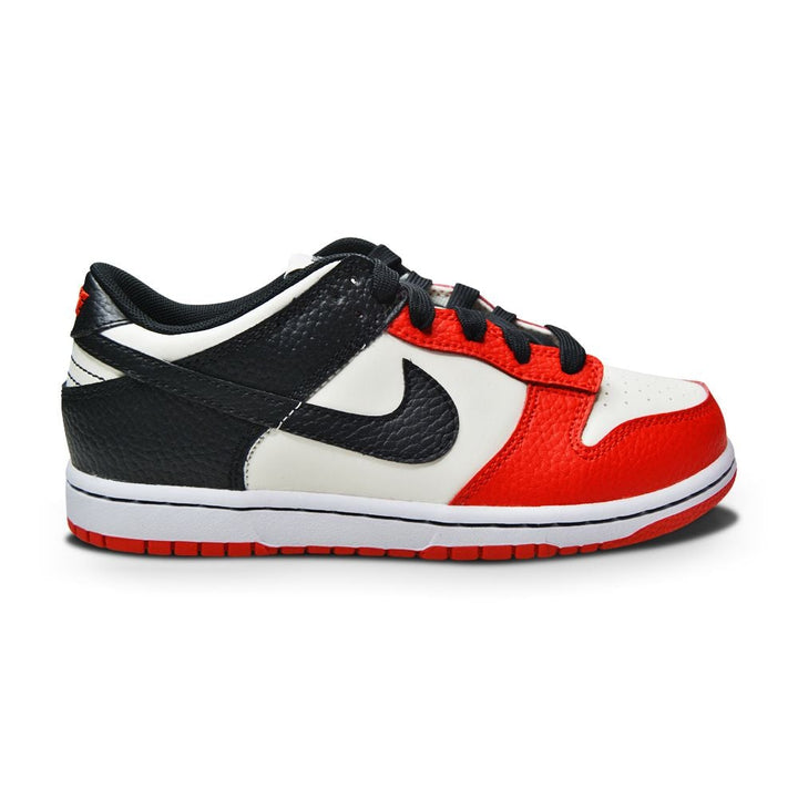 Kids Nike Dunk Low (PS) - DC9564 100- Sail Black Chile Red-kids-Nike-195244241552-Foot World