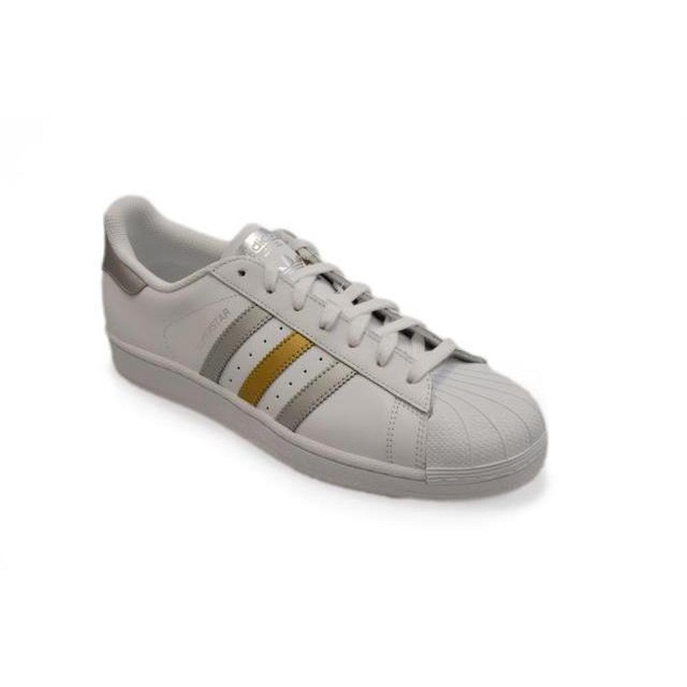 Mens Adidas Superstar - BB4 882 - White Gold Silver Trainers-Running, Super Star-Foot World UK