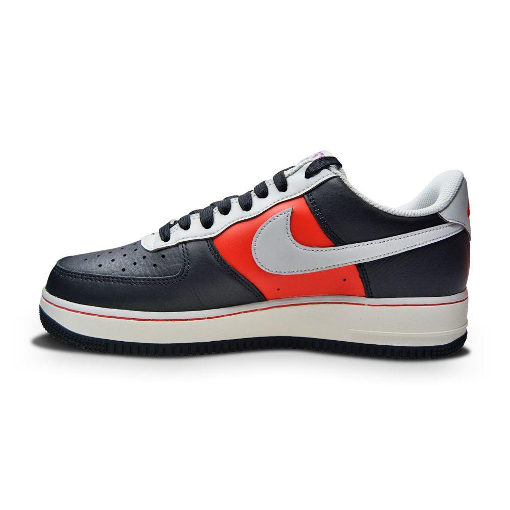 Mens Nike Air Force 1 '07 LV8 EMB - DC8874 001 - Black Chile Red Gray Fog Sail-Foot World UK